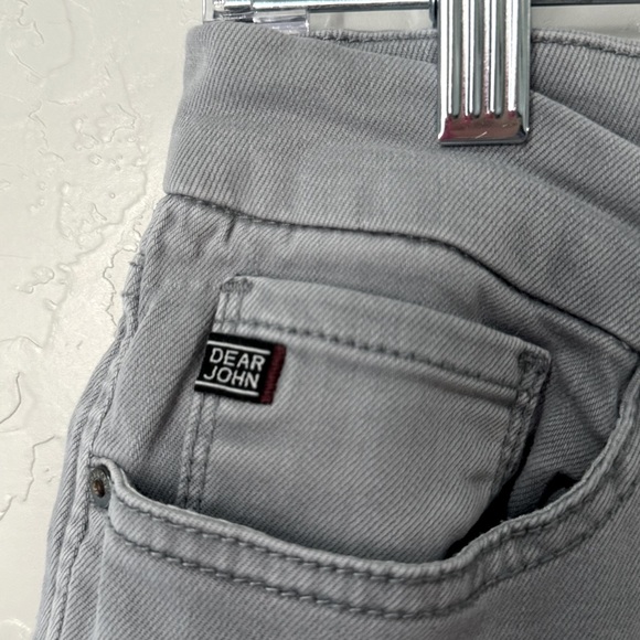 Dear John Jeans Cuffed Twill Knit Denim Trousers Gray SZ 28 - LIKE NEW! - Picture 10 of 16